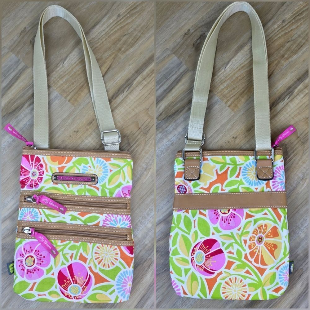 🍑Lily Bloom Floral Karma Bloom Fuchsia Lined Crossbody Bag